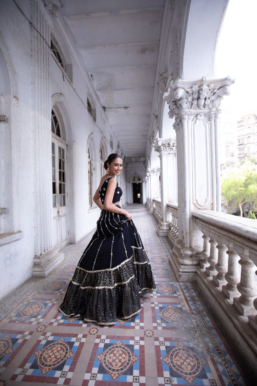 Anaya Midnight Black Lehenga Black Thread Co 5