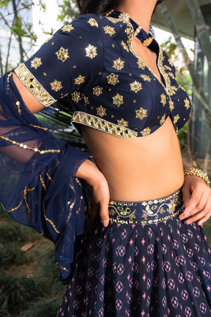 Arshiya Navy Blue Lehenga - Image 11