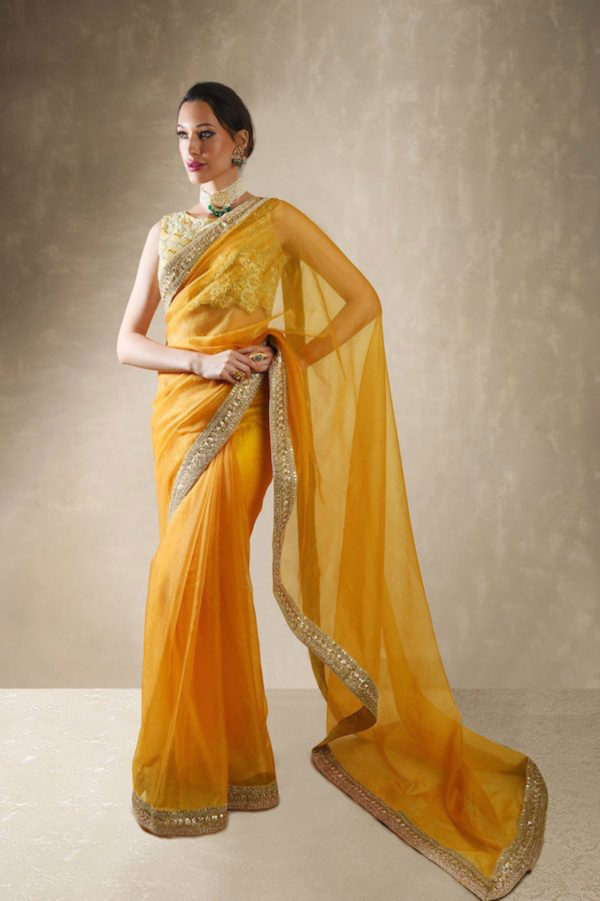 Buttercup Organza Mango Sari Black Thread Co Buttercup Organza Mango Sari Black Thread Co