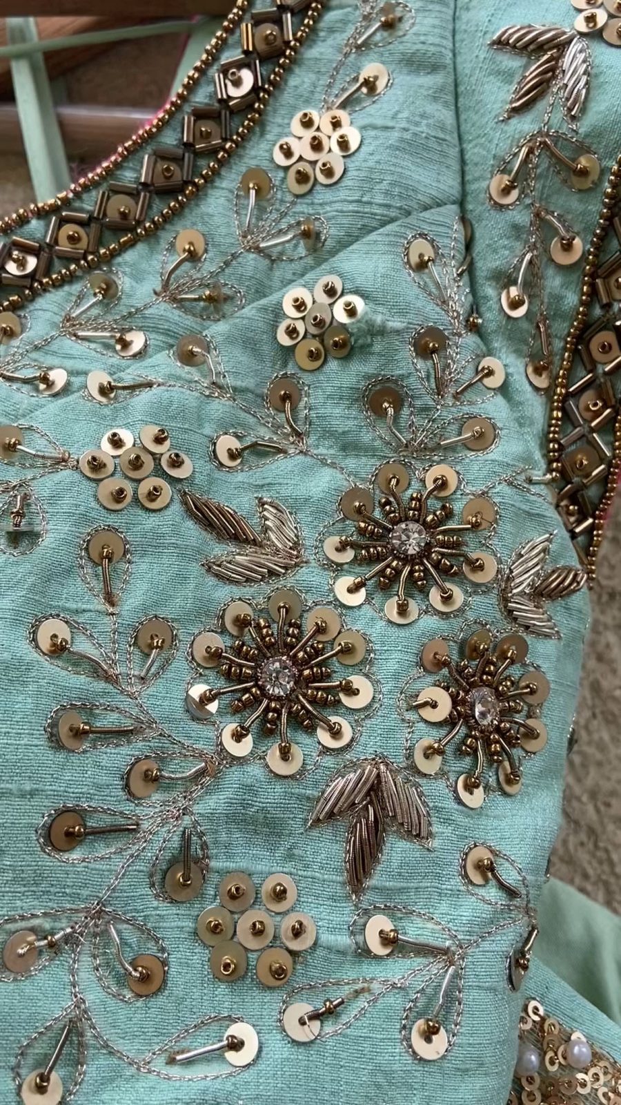 Mint Green Sharmily Lehenga Set Black Thread Co 9