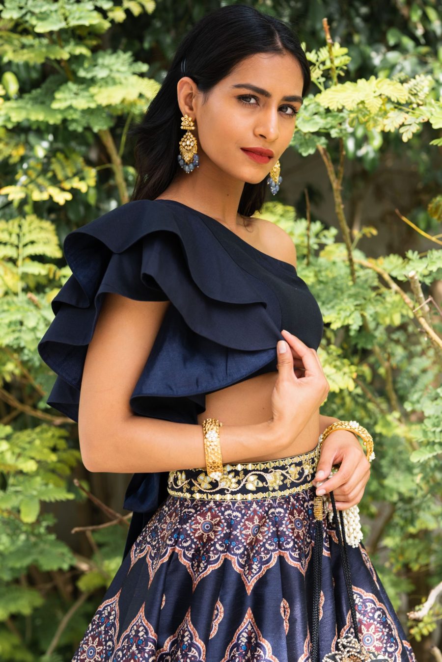 Kaya Printed Lehenga Set Black Thread Co 6