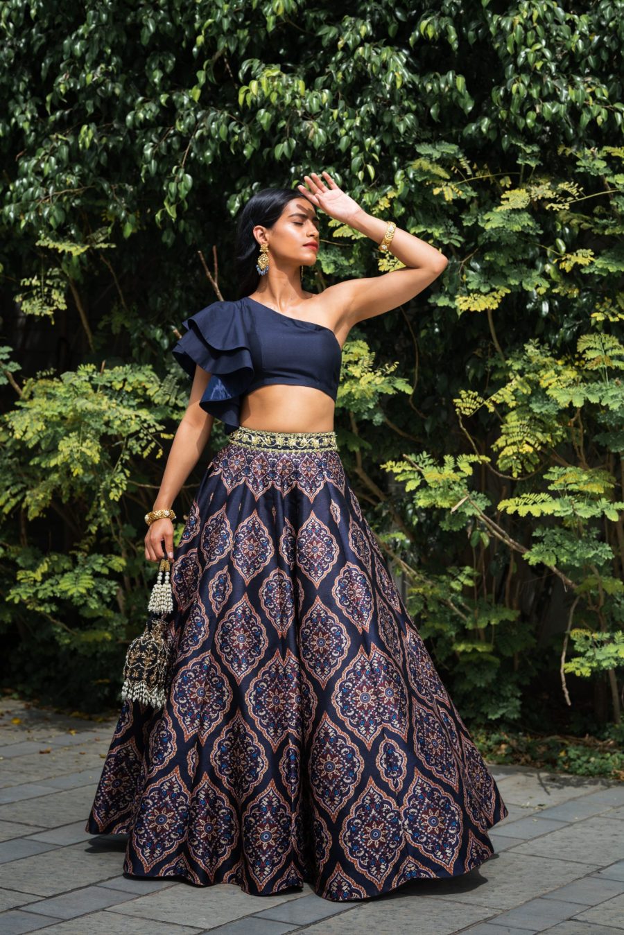 Kaya Printed Lehenga Set Black Thread Co 7