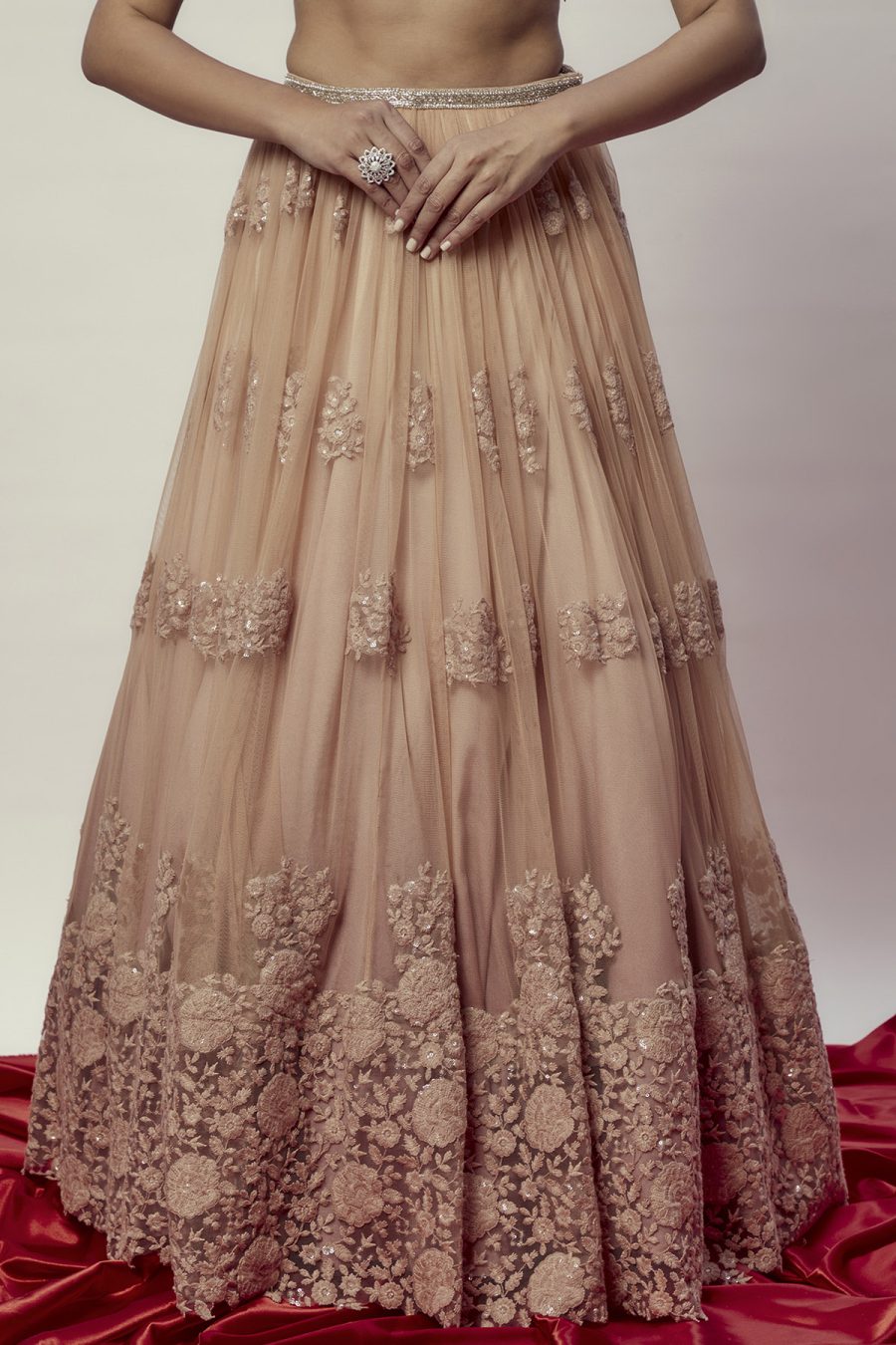 Misha Ombre Gold Lehenga - Image 3