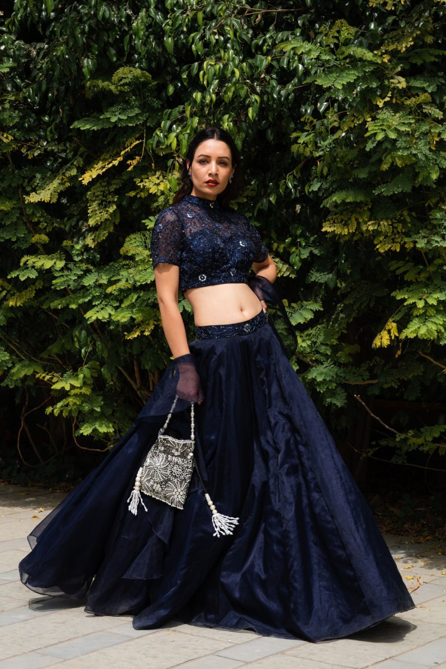 Maheem Organza Lehenga Set Black Thread Co 5