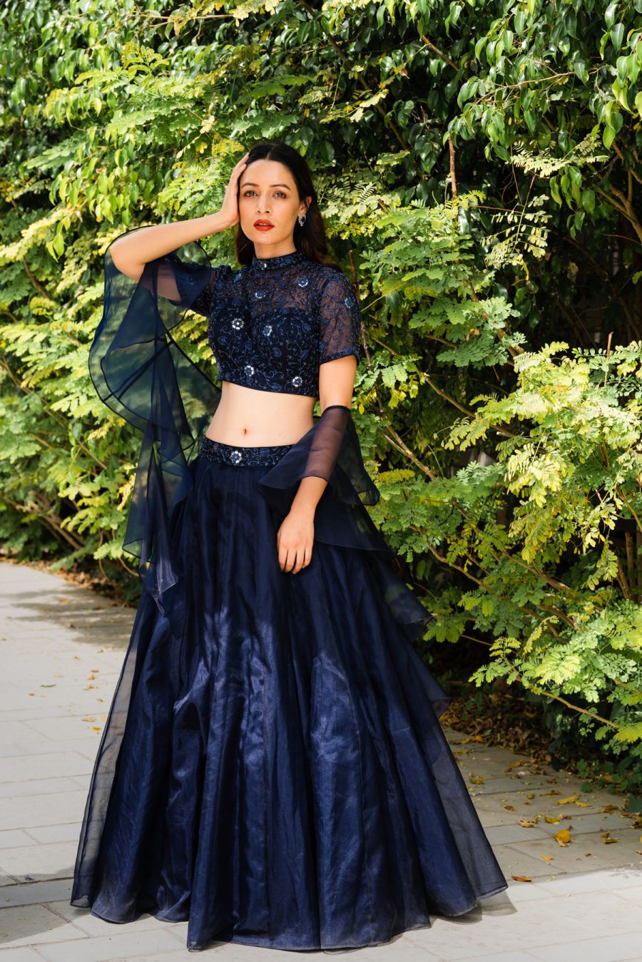 Maheem Organza Lehenga Set Black Thread Co 4