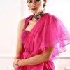 Rosie Pink Ruffle Saree - Image 6
