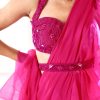 Rosie Pink Ruffle Saree - Image 7