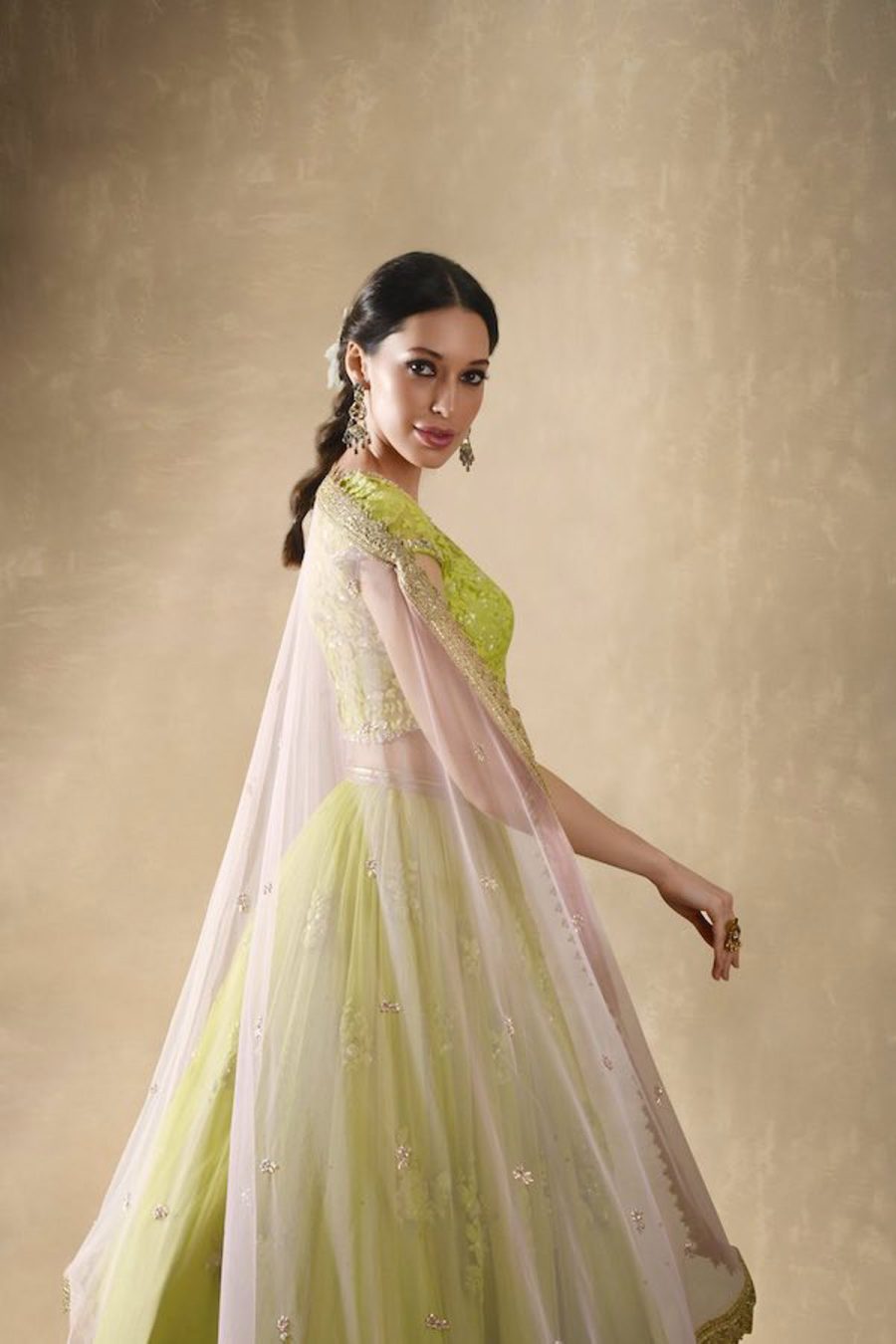 Starflower Lime Green Lehenga Black Thread Co 7
