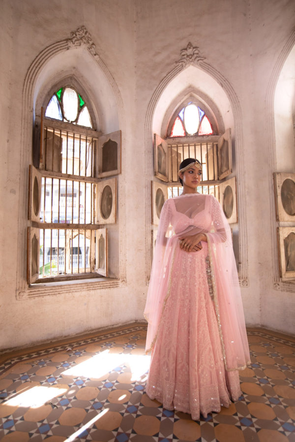 Suhani Blush Pink Lehenga Black Thread Co