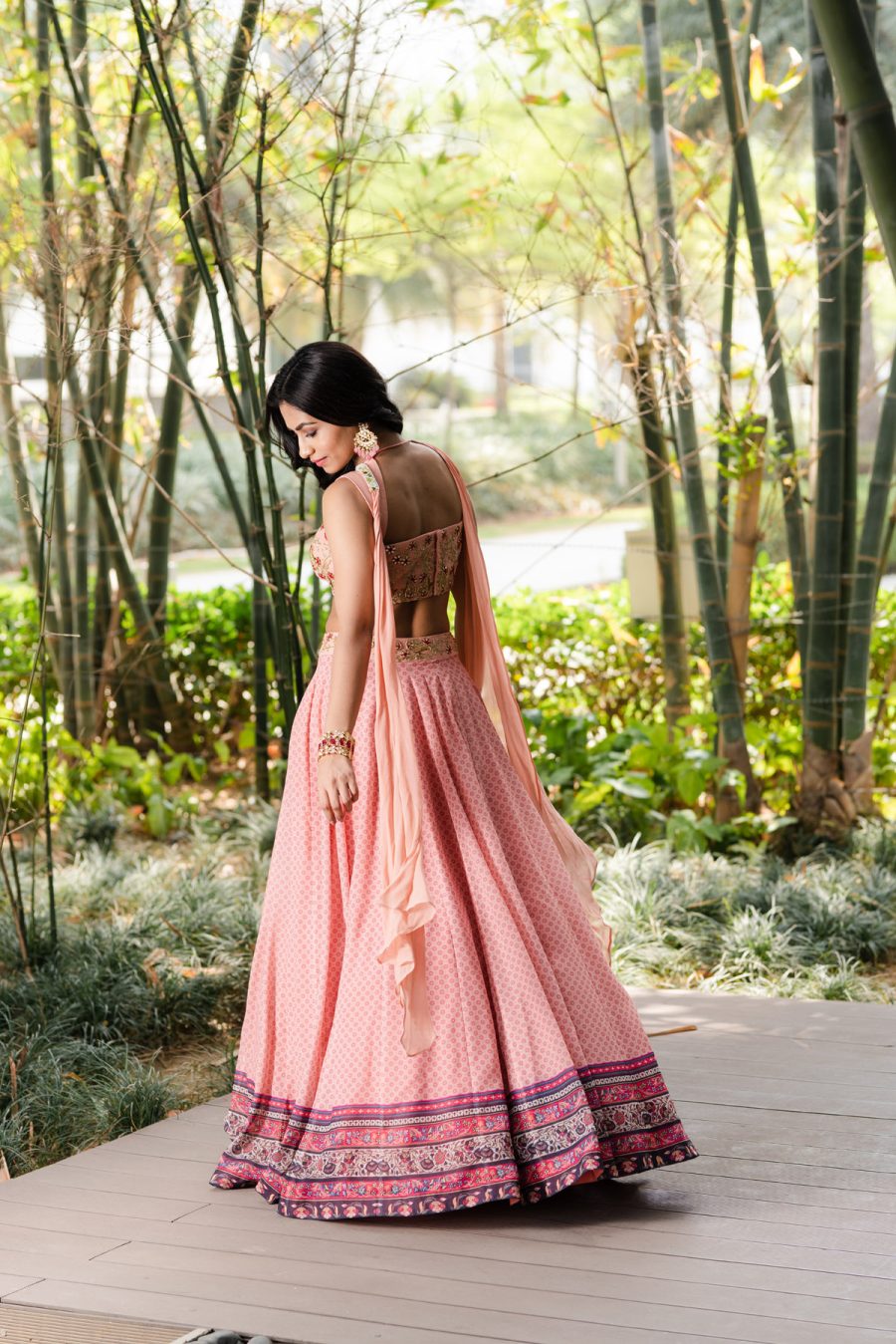 Tori Salmon Pink Lehenga - Image 8