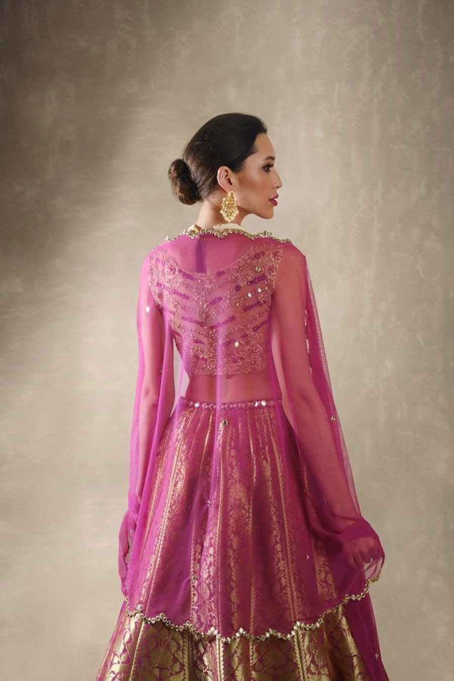 Wisteria Pomegranate Benarasi Lehenga Black Thread Co 7