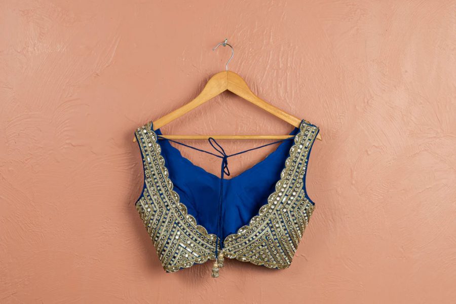 Azure Blue Sharara Set Black Thread Co 6