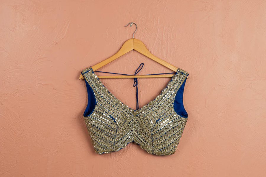 Azure Blue Sharara Set Black Thread Co 5