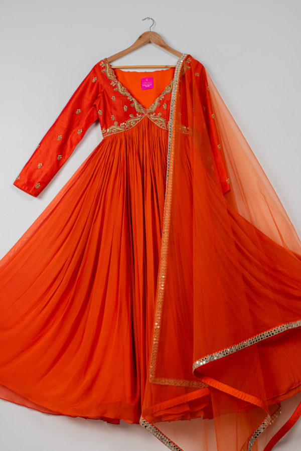 Tangelo Anarkali Set Black Thread Co Tangelo Anarkali Set Black Thread Co