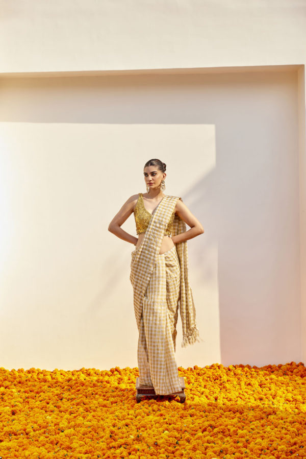 Saree with Blouse Black Thread Co Saree with Blouse Black Thread Co