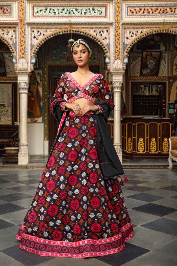 Printed Lehenga Black Thread Co Printed Lehenga Black Thread Co