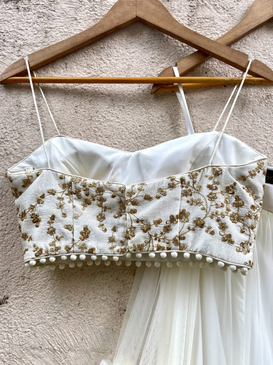 Ivory Tier Lehnega and Bustier Set Black Thread Co 8