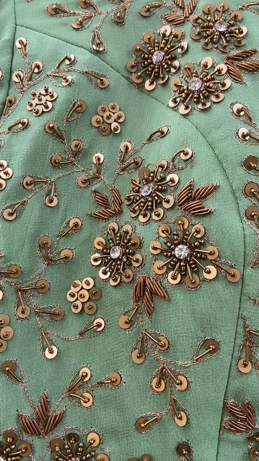 Sage Green Sharmily Lehenga Set Black Thread Co 8