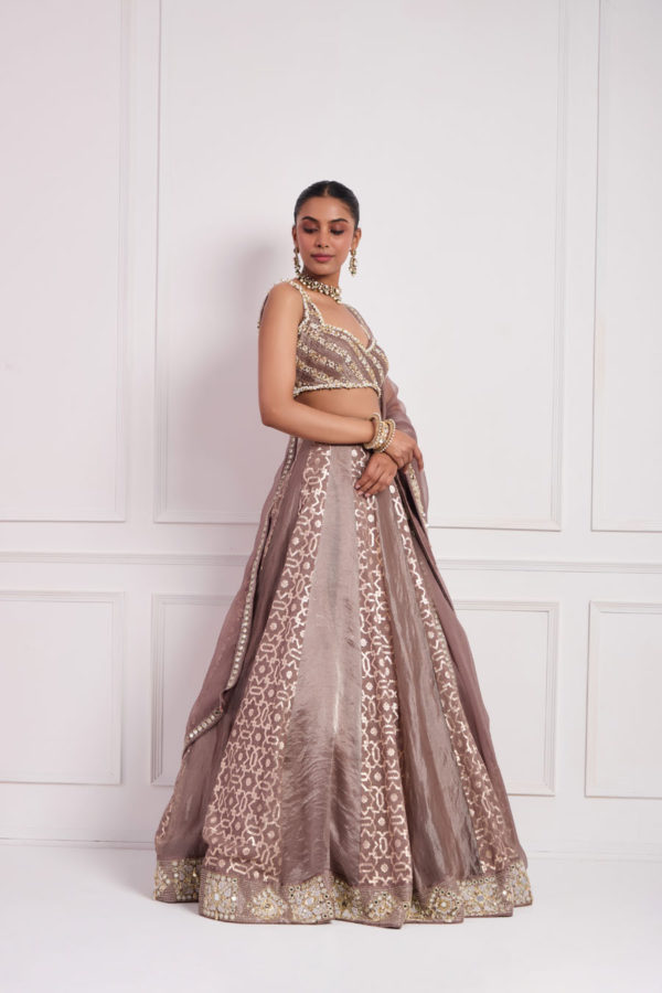 Mocha Mouse Lehenga Set Black Thread Co