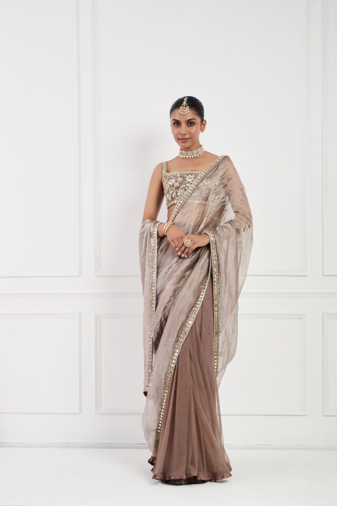 Mocha Muse Saree Set Black Thread Co Mocha Muse Saree Set Black Thread Co