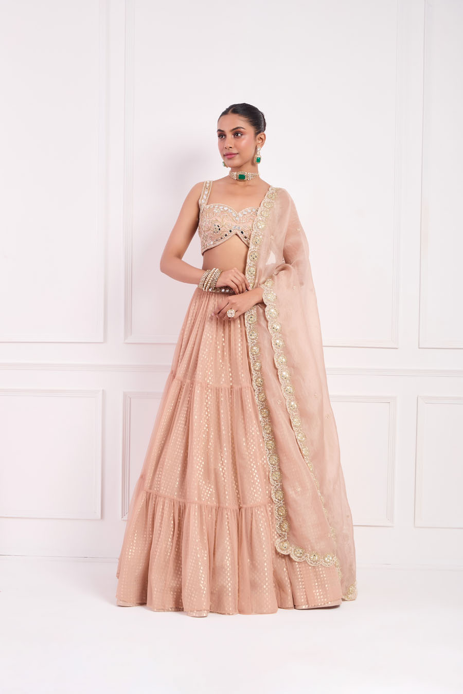 Sky Blue Lehenga Set Black Thread Co 2