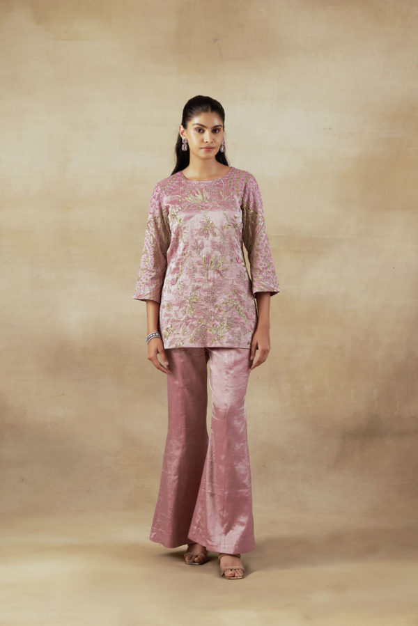 Garden Theme Embroidered Tissue Co – Ord Set Black Thread Co Garden Theme Embroidered Tissue Co – Ord Set Black Thread Co