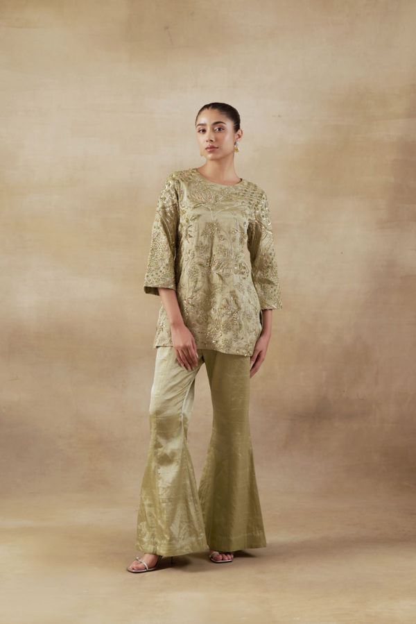 Garden Theme Embroidered Tissue Co – Ord Set Black Thread Co Garden Theme Embroidered Tissue Co – Ord Set Black Thread Co