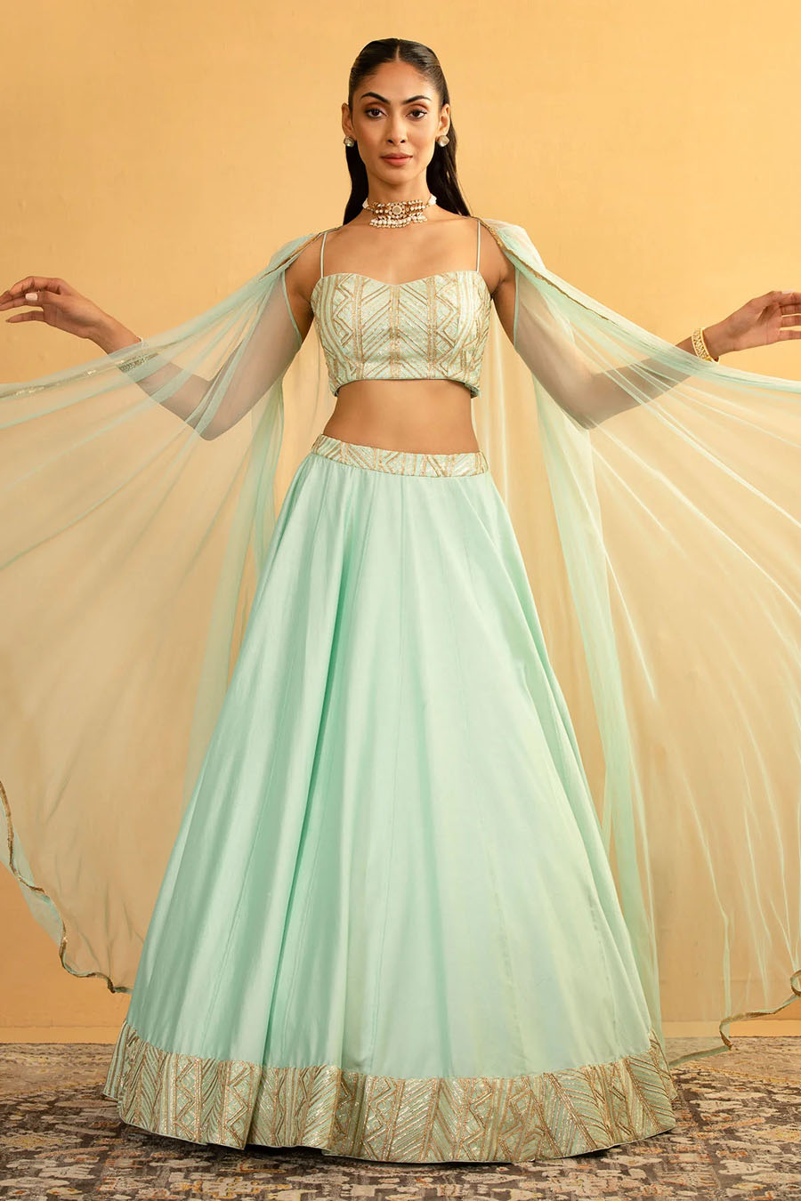 Pink Lehenga Set Black Thread Co 3