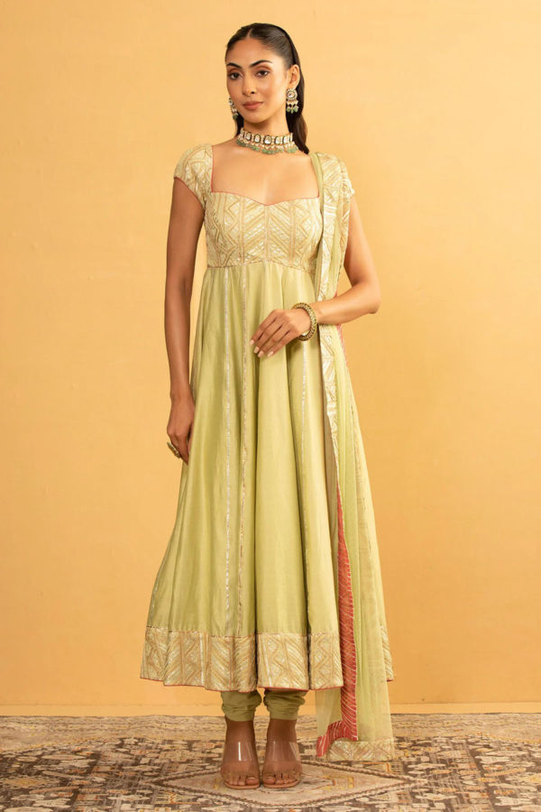 Bottle Gourd Anarkali Set Black Thread Co Bottle Gourd Anarkali Set Black Thread Co