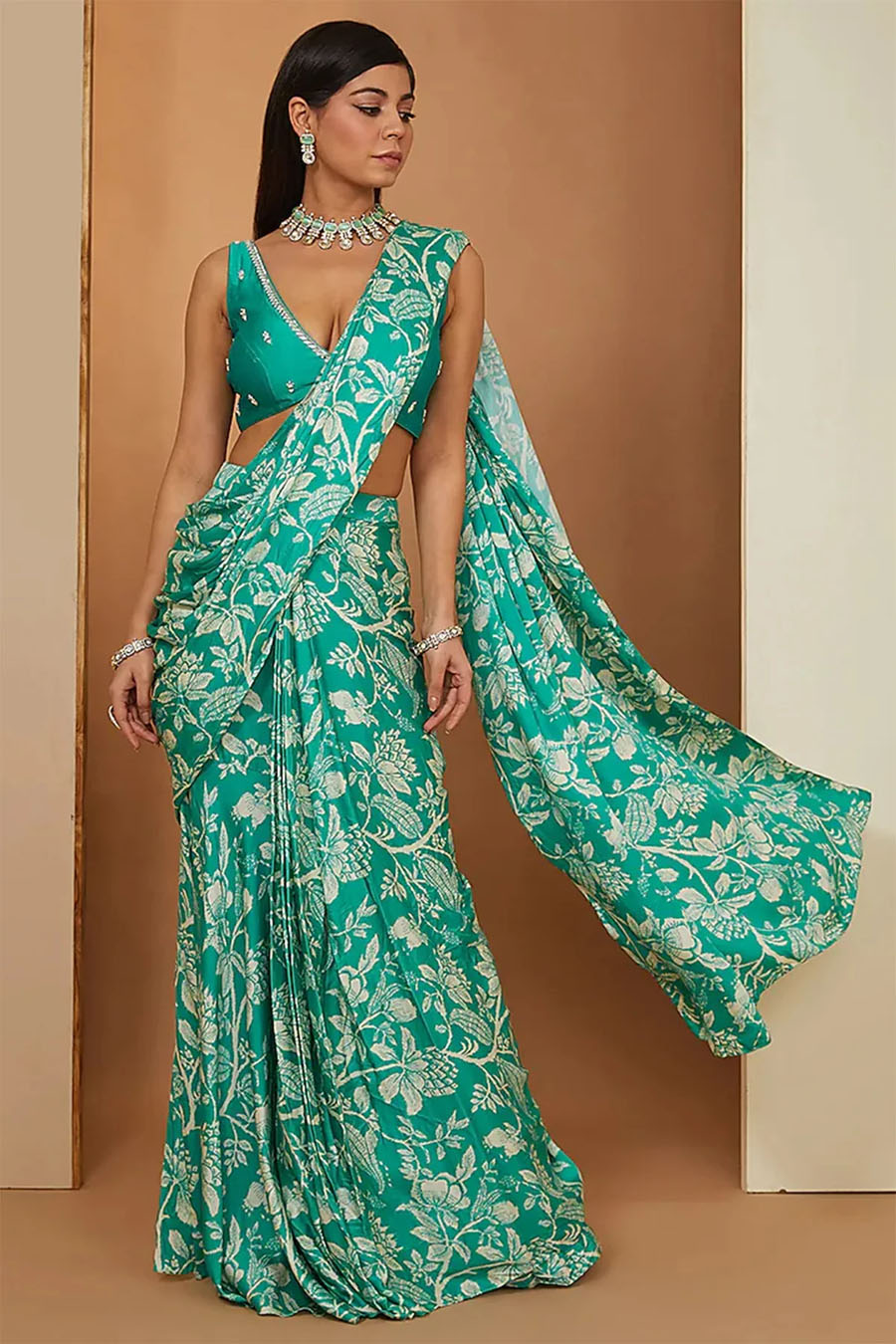 Lemon & Green Lehenga Set Black Thread Co 2