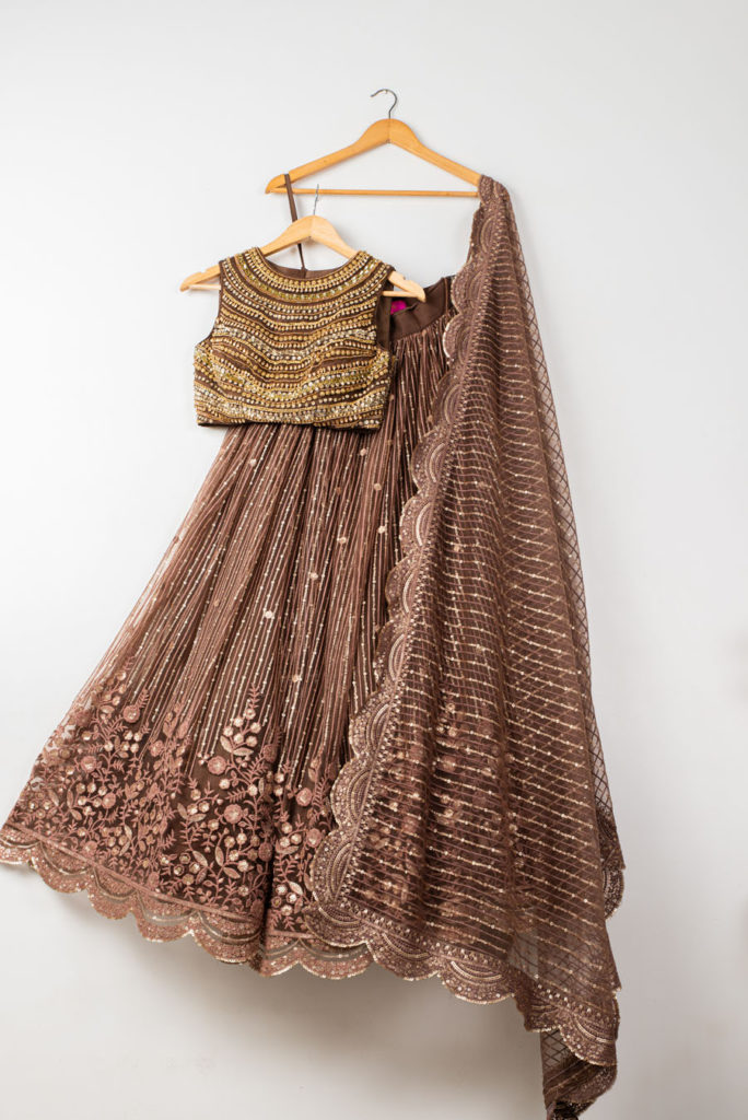 Mocha Embroidered Gold Lehenga Set Black Thread Co Mocha Embroidered Gold Lehenga Set Black Thread Co
