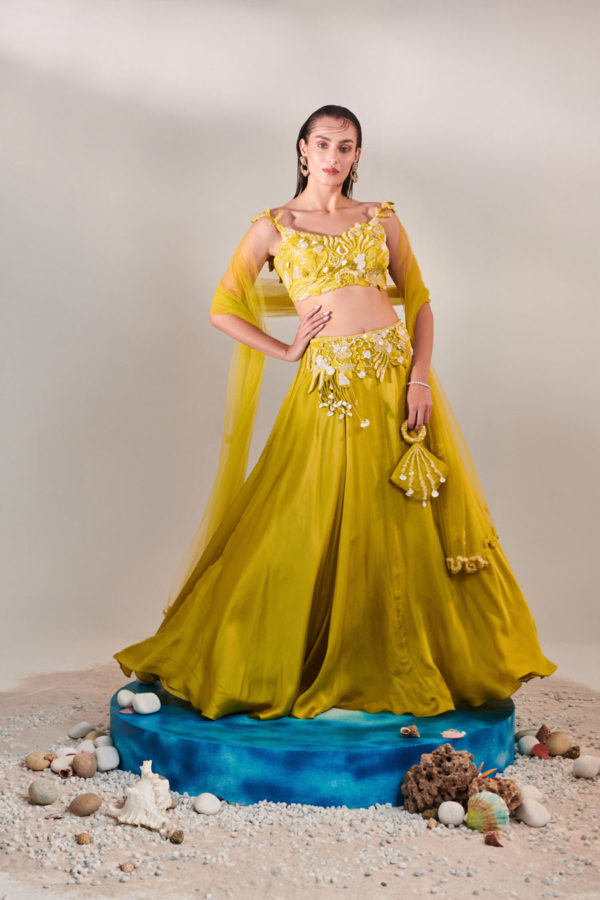 Yellow Lehenga With Blouse Black Thread Co 3 Yellow Lehenga With Blouse Black Thread Co 3