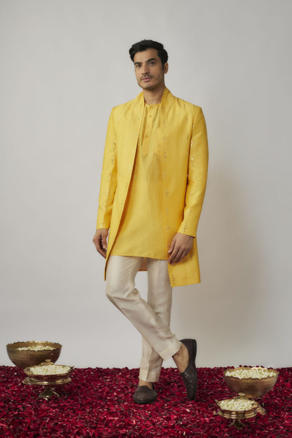 Mohak Kurta Jacket Set Black Thread Co Mohak Kurta Jacket Set Black Thread Co