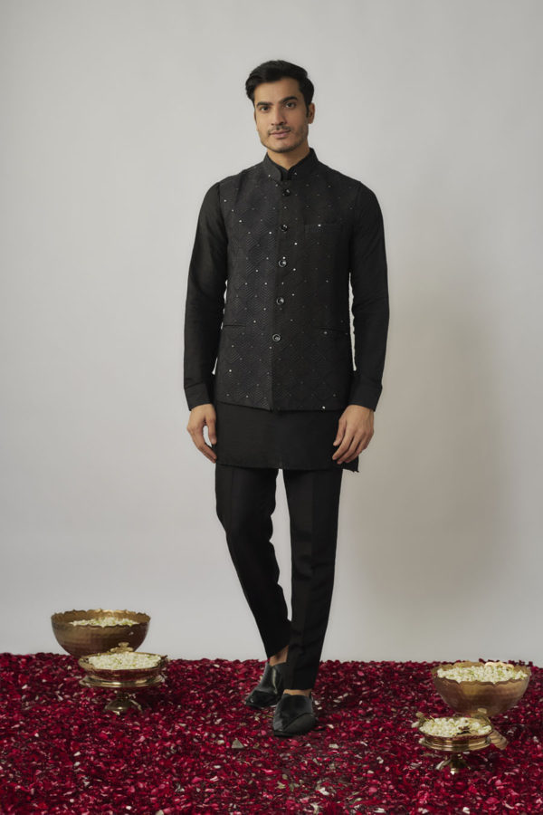 Safar Kurta Bandi Set Black Thread Co Safar Kurta Bandi Set Black Thread Co