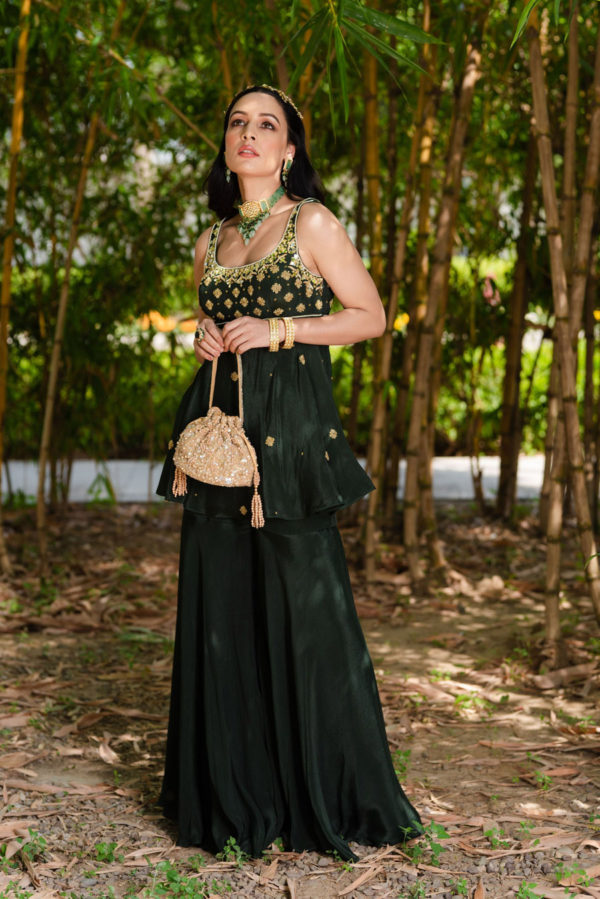 Aaisha Sharara Set Black Thread Co Aaisha Sharara Set Black Thread Co