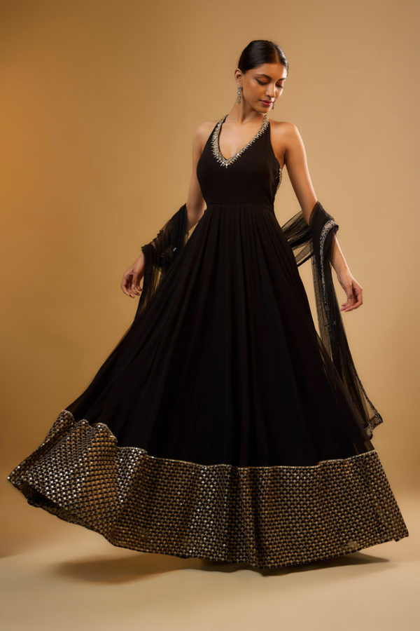 Shloka Anarkali Black Thread Co Shloka Anarkali Black Thread Co