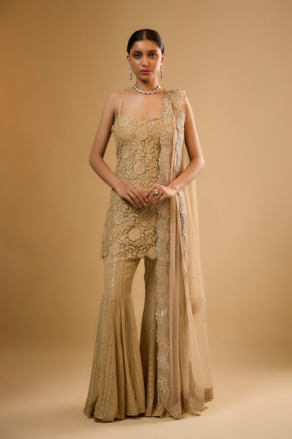 Sona Sharara Set Black Thread Co Sona Sharara Set Black Thread Co