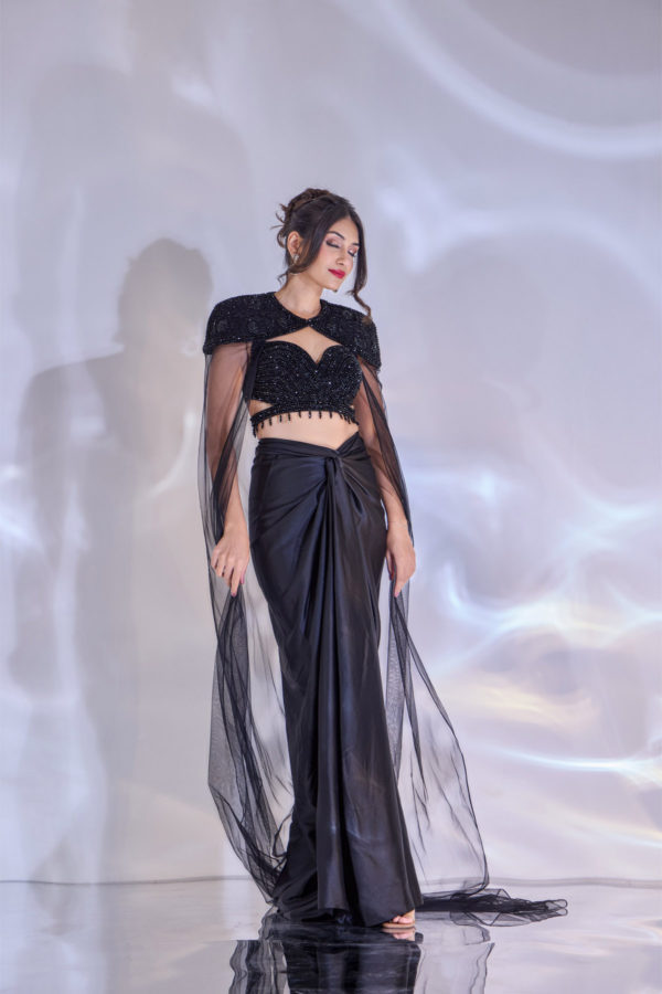 Jeevon Skirt and Cape Set Black Thread Co Jeevon Skirt and Cape Set Black Thread Co