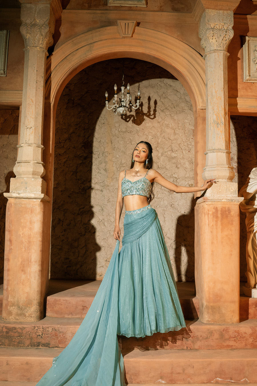 MEANDER LEHENGA Black Thread Co MEANDER LEHENGA Black Thread Co