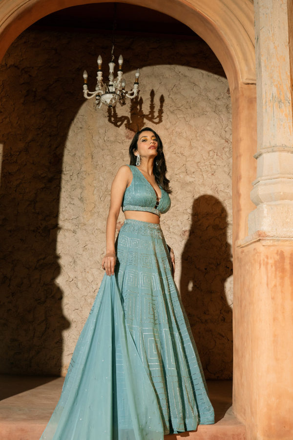 MEANDER LEHENGA Black Thread Co