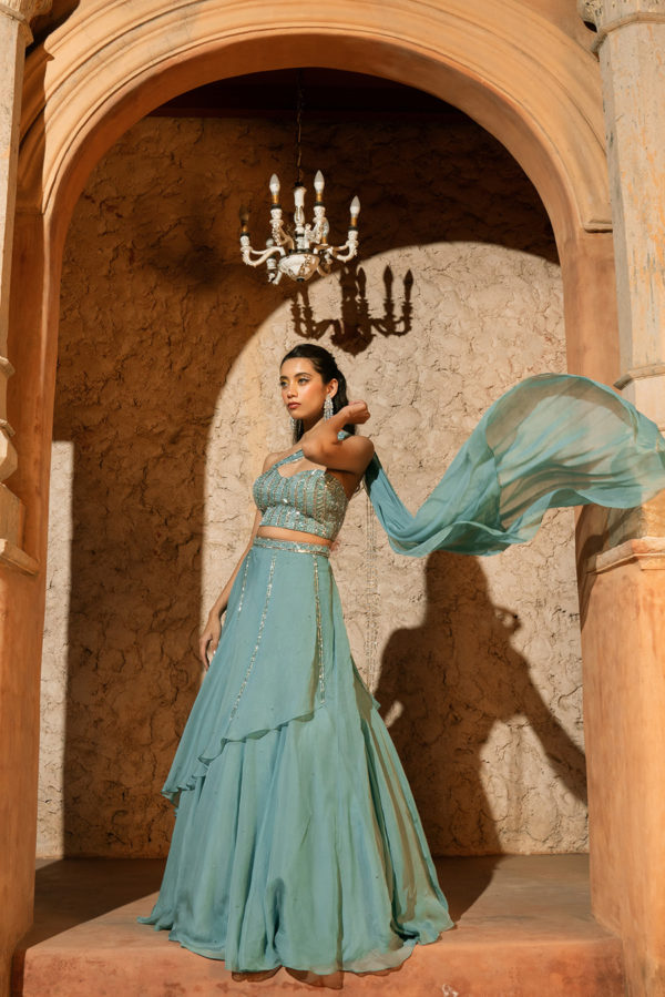 ZEPHYR LEHENGA Black Thread Co