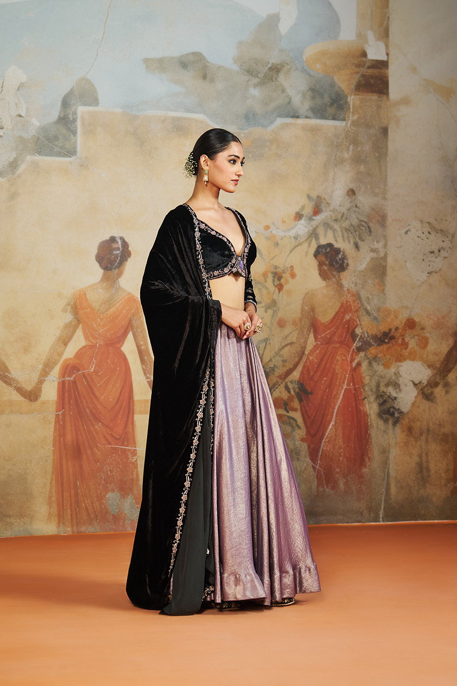 BLACK VELVET LEHENGA SET Black Thread Co 5 BLACK VELVET LEHENGA SET Black Thread Co 5