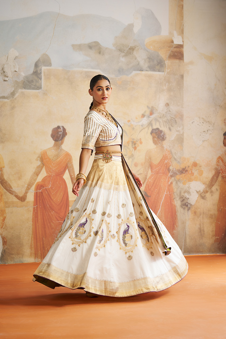 IVORY BANARASI LEHENGA SET Black Thread Co 6 IVORY BANARASI LEHENGA SET Black Thread Co 6