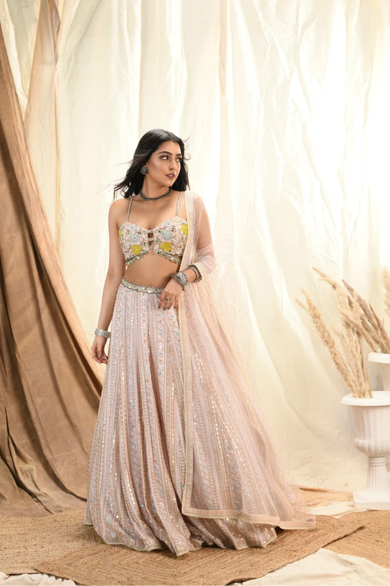 Lilia Lehenga Set Black Thread Co