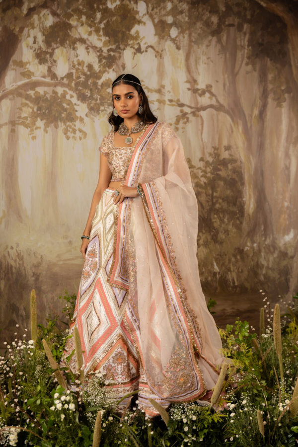 Multicolored Embroidered Lehenga Set Black Thread Co Multicolored Embroidered Lehenga Set Black Thread Co