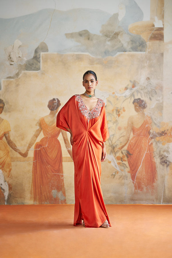 TANGERINE JEWEELD KAFTAN Black Thread Co TANGERINE JEWEELD KAFTAN Black Thread Co