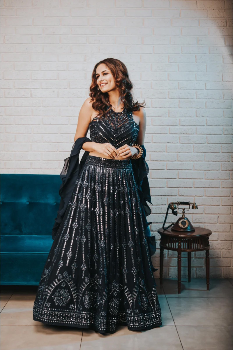 Vega Lehenga Set Black Thread Co