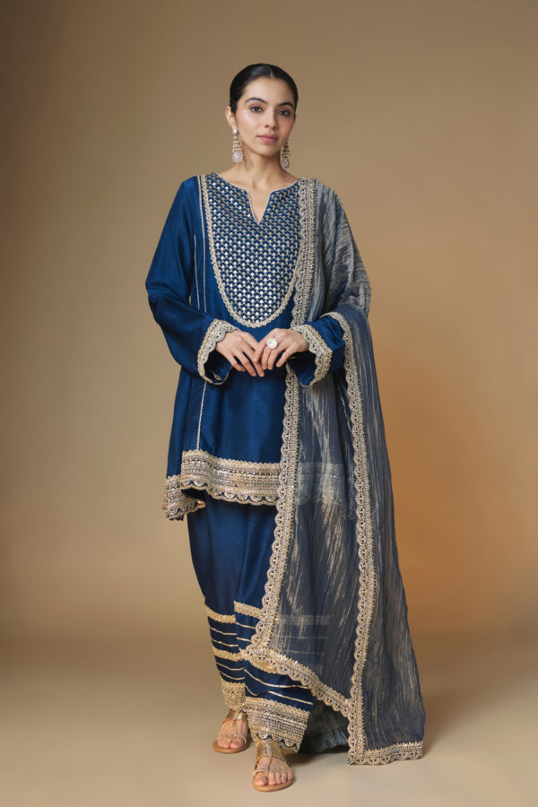 Aquamarine Kurta Salwar Set Black Thread Co Aquamarine Kurta Salwar Set Black Thread Co