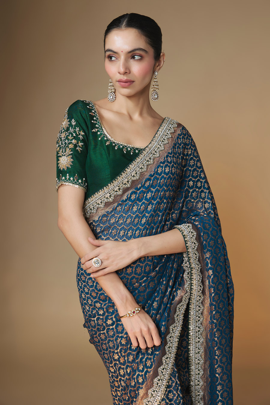 Neelam Saree Blouse Set Black Thread Co 4 Neelam Saree Blouse Set Black Thread Co 4