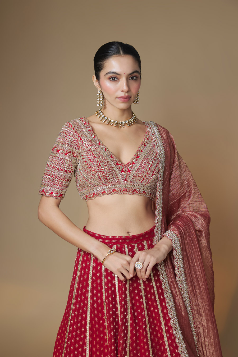 Ruby Lehenga Blouse Set Black Thread Co 4 Ruby Lehenga Blouse Set Black Thread Co 4